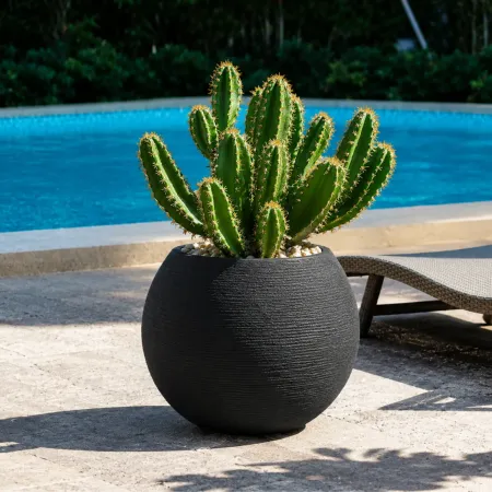 Vaso in Resina Grigio 40x33 Rotazionale da Interno Esterno Atossico