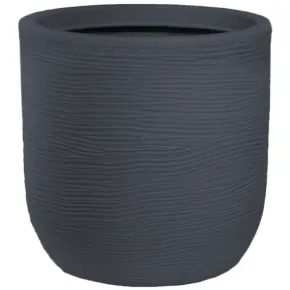 Vaso in Resina Grigio 35x34 Resistente Raggi UV Materiale Riciclabile
