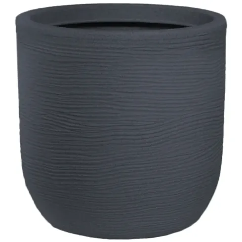Vaso in Resina Grigio 35x34 Resistente Raggi UV Materiale Riciclabile