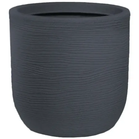 Vaso in Resina Grigio 35x34 Resistente Raggi UV Materiale Riciclabile