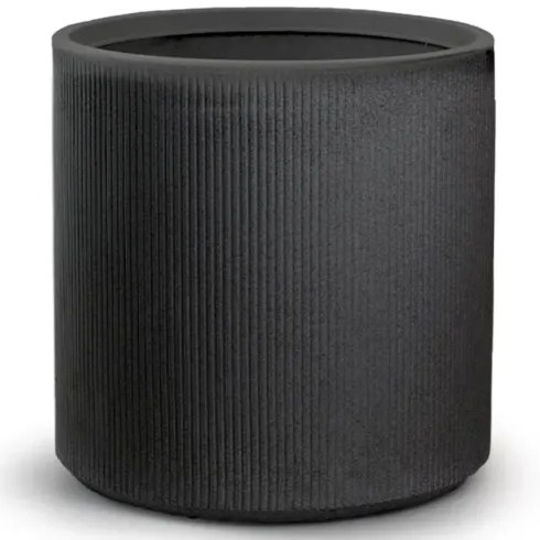 Vaso in Resina Grigio 36x35 Resistente Raggi UV Materiale Riciclabile