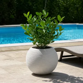 Vaso in Resina Bianco 40x33 Rotazionale da Interno Esterno Atossico 2