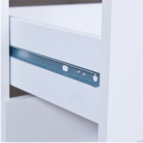 Mobiletto Cassettiera 40 cm 3 Cassetti Bianca Mobile Settimino Comodino in Legno