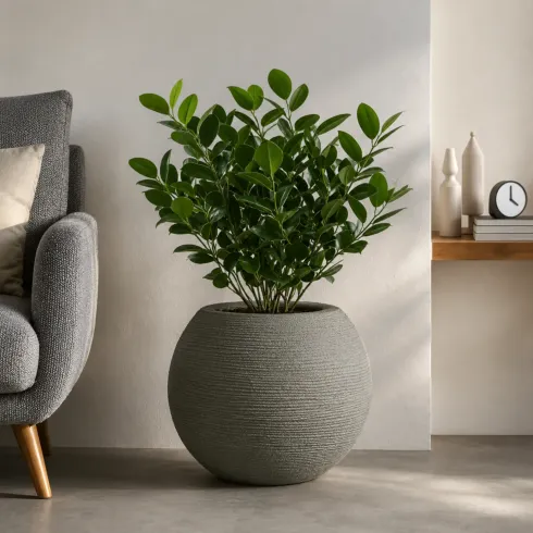 Vaso in Resina Verde 40x33 Rotazionale da Interno Esterno Atossico