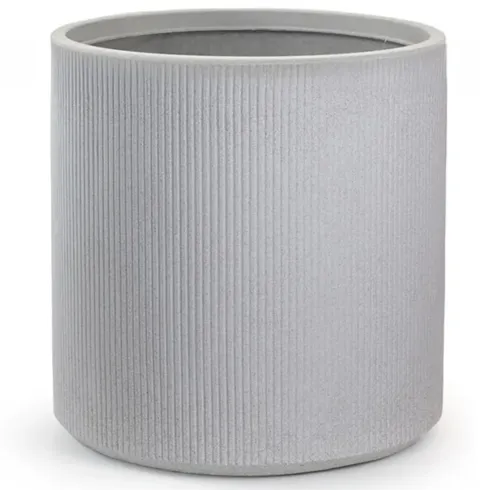 Vaso in Resina Beige 36x35 Resistente Raggi UV Materiale Riciclabile