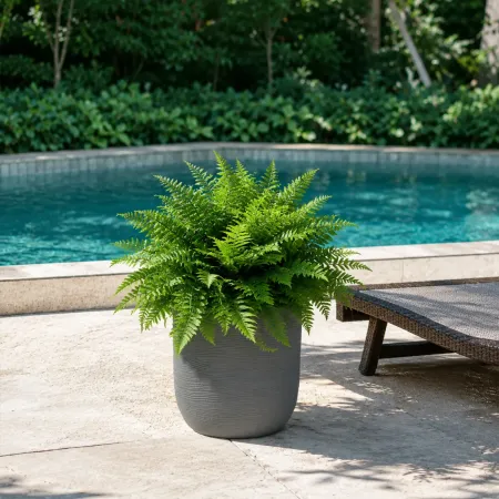 Vaso in Resina Verde 35x34 Resistente Raggi UV Materiale Riciclabile