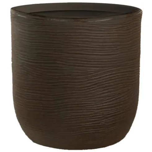 Vaso in Resina Marrone 35x34 Resistente Raggi UV Materiale Riciclabile