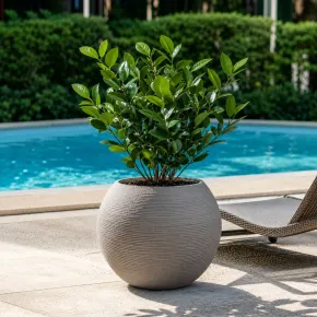 Vaso in Resina Beige 40x33 Rotazionale da Interno Esterno Atossico 2