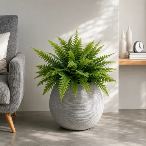 Vaso in Resina Beige 40x33 Rotazionale da Interno Esterno Atossico