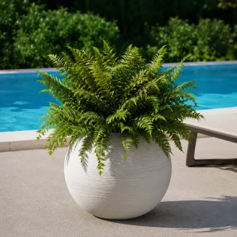 Vaso in Resina Beige 40x33 Rotazionale da Interno Esterno Atossico