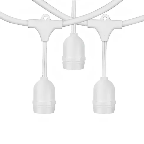 Luci per Gazebo Ombrellone 10m con 10 Portalampade E27 Bianco Esterno