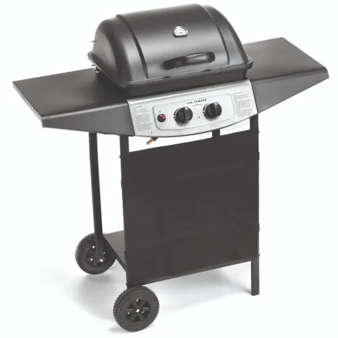Barbecue a Gas Ompagrill 2 Fuochi 98x43x100cm Termometro Pietra Lavica
