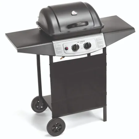 Barbecue a Gas Ompagrill 2 Fuochi 98x43x100cm Termometro Pietra Lavica