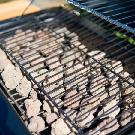 Barbecue a Gas Ompagrill 2 Fuochi 98x43x100cm Termometro Pietra Lavica