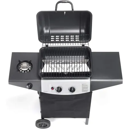Barbecue a Gas Ompagrill 2+1 Fuochi 98x43x100cm Fornello Laterale