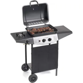 Barbecue a Gas Ompagrill 2+1 Fuochi 98x43x100cm Fornello Laterale 2