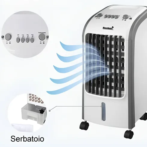 Raffrescatore d'Aria Dcg 65W 4 Litri Oscillazione 2 Ghiacci Sintetici