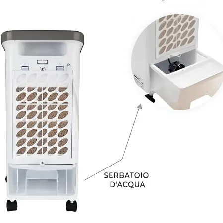Raffrescatore d'Aria Dcg 65W 4 Litri Oscillazione 2 Ghiacci Sintetici