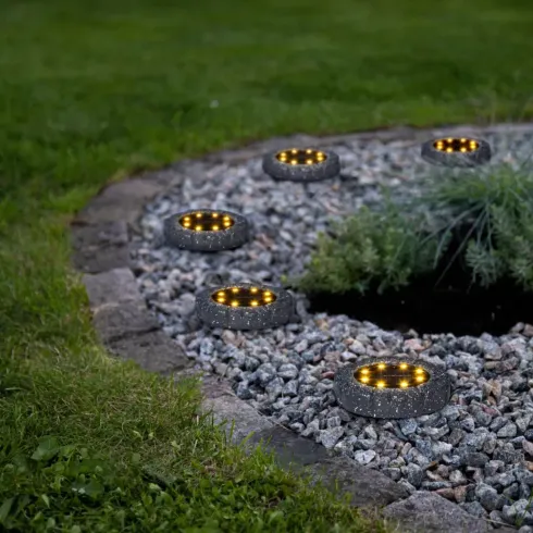 Luce Solare Segnapasso Effetto Pietra LED 12 Pezzi Giardino Vialetto