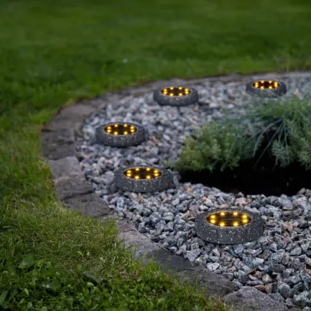 Luce Solare Segnapasso Effetto Pietra LED 12 Pezzi Giardino Vialetto