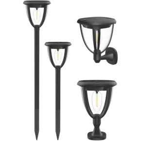 Lanterna Solare 3 in 1 LED 100 Luce Calda Muro Parete Picchetto Esterno