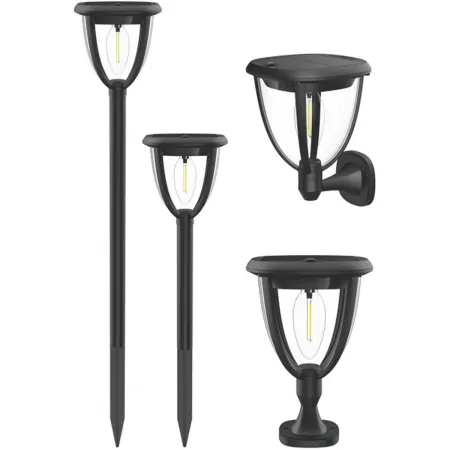 Lanterna Solare 3 in 1 LED 100 Luce Calda Muro Parete Picchetto Esterno