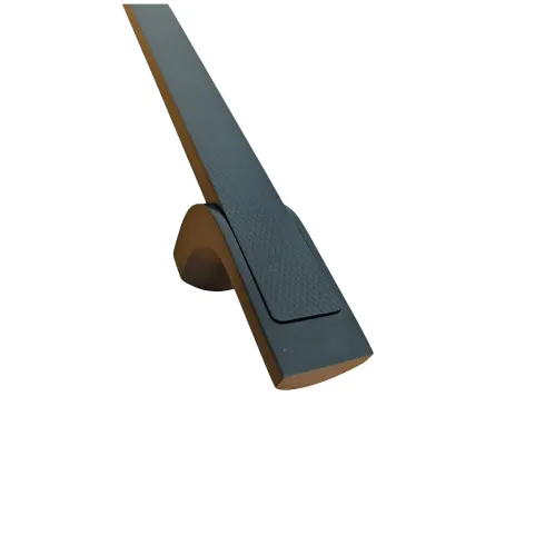 Maniglione Porta Blindata Nero 50cm con Texture Antiscivolo