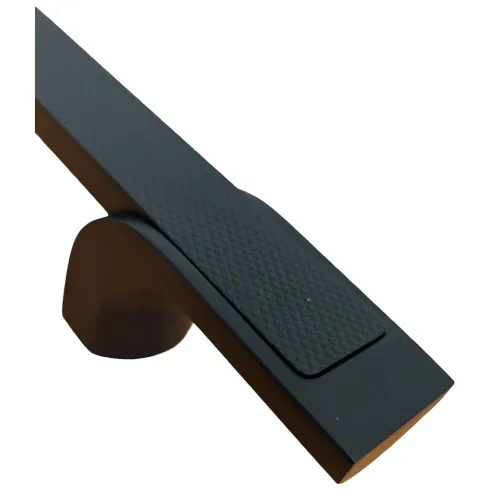 Maniglione Porta Blindata Nero 50cm con Texture Antiscivolo