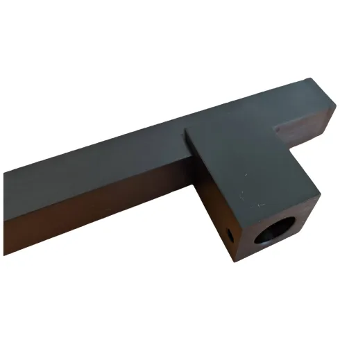 Maniglione Quadro Porta Blindata Nero 50cm Moderno