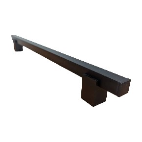 Maniglione Quadro Porta Blindata Nero 50cm Moderno 2