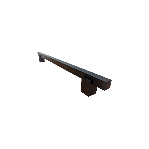 Maniglione Quadro Porta Blindata Nero 50cm Moderno