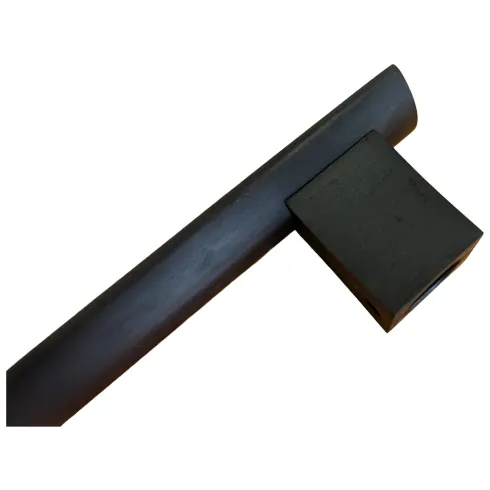 Maniglione Piatto Porta Blindata Nero 50cm Moderno