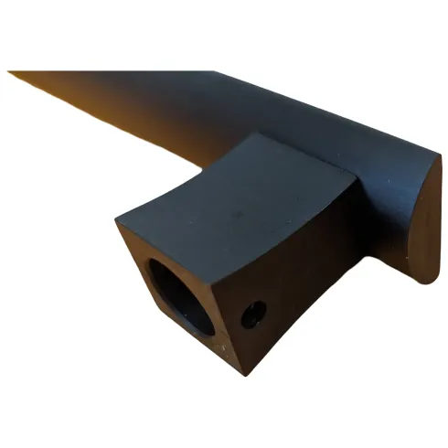 Maniglione Piatto Porta Blindata Nero 50cm Moderno