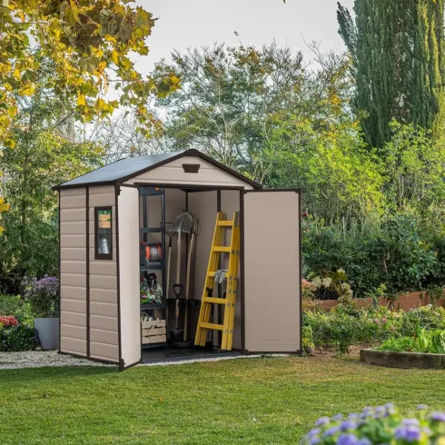 Keter Box per Esterno Porta Attrezzi Casetta Manor in Resina Beige