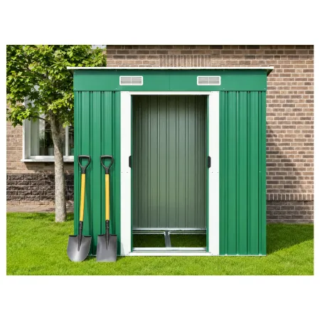 Box Casetta 194x121 per Attrezzi Capanno Ricovero Lamiera Giardino Ripostiglio