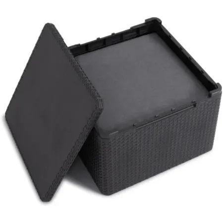 Salottino da Esterno 4 Posti in Resina Effetto Rattan con Tavolino