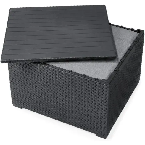 Salottino da Esterno 4 Posti in Resina Effetto Rattan con Tavolino
