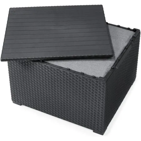 Salottino da Esterno 4 Posti in Resina Effetto Rattan con Tavolino