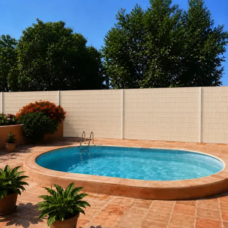 Strisce Frangivista per Recinzioni in PVC Avorio 35m con 20 Clip