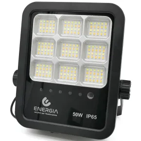 Proiettore Solare 50W 550lm CCT con Pannello Telecomando da Esterni 2