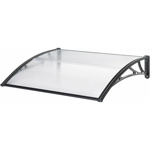Pensilina Policarbonato Alveolare Trasparente 120x80cm Supporti ABS