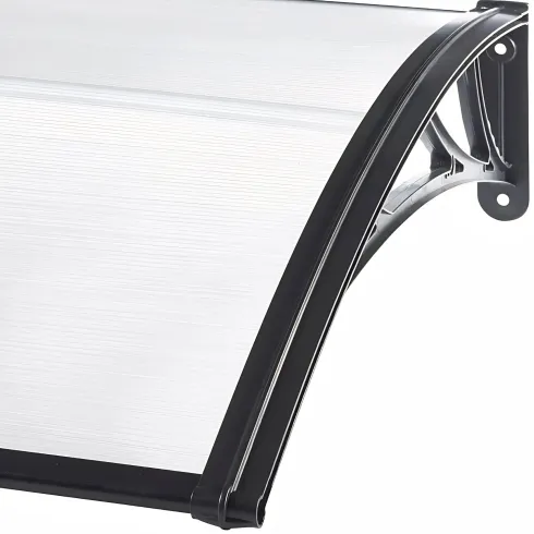 Pensilina Policarbonato Alveolare Trasparente 120x80cm Supporti ABS