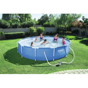 Piscina Fuori Terra 366x76 Rotonda Steel Pro Frame con Pompa Filtro a cartuccia