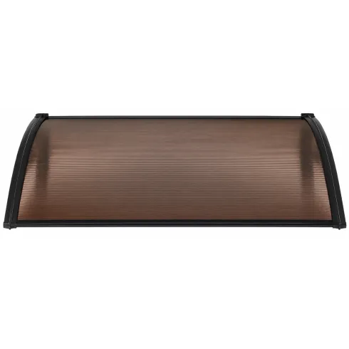 Pensilina Policarbonato Alveolare Fumè 120x80 cm con Supporti ABS