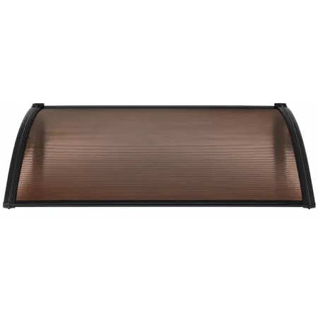 Pensilina Policarbonato Alveolare Fumè 120x80 cm con Supporti ABS