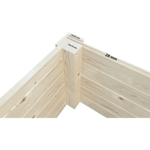 Casetta da Giardino in Legno 28 mm 285x291 cm Porta a Vetro Scorrevole