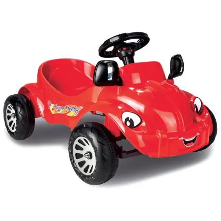 Auto a Pedali Cavalcabile per Bambini Happy Herbie Rosso con Clacson