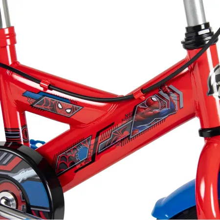 Bicicletta per Bambini con Rotelle 12" Spiderman Rosso Freni Caliper