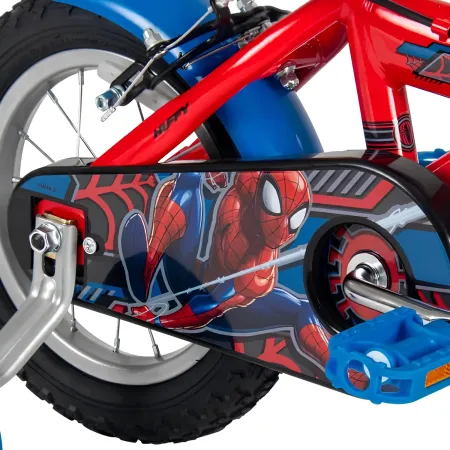 Bicicletta per Bambini con Rotelle 12" Spiderman Rosso Freni Caliper