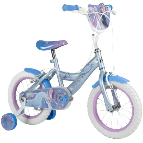 Bicicletta per Bambini 14" con Rotelle Frozen Disney Celeste a Sfera